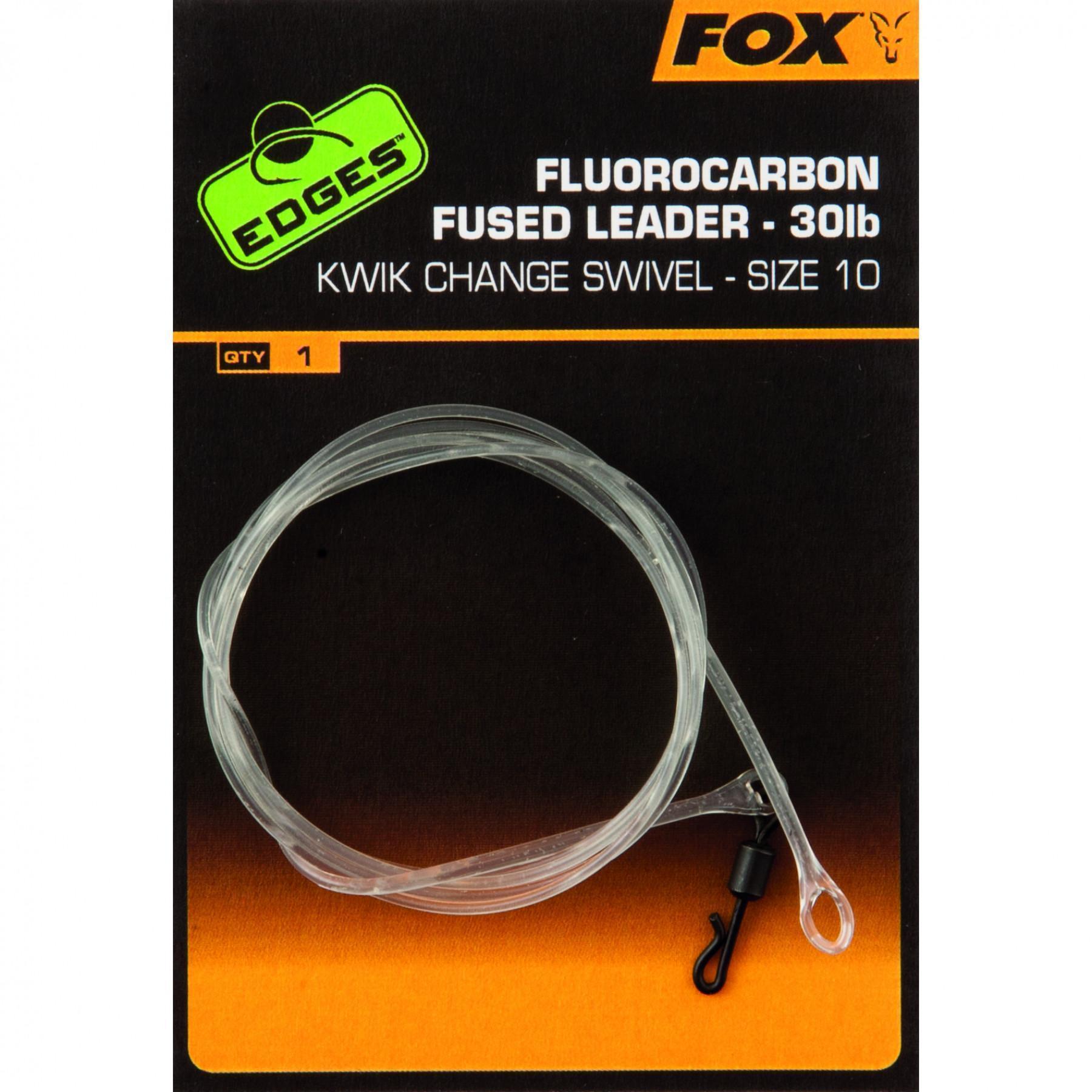 Fluorocarbon wire Fox Fused Leaders taille 10 Edges