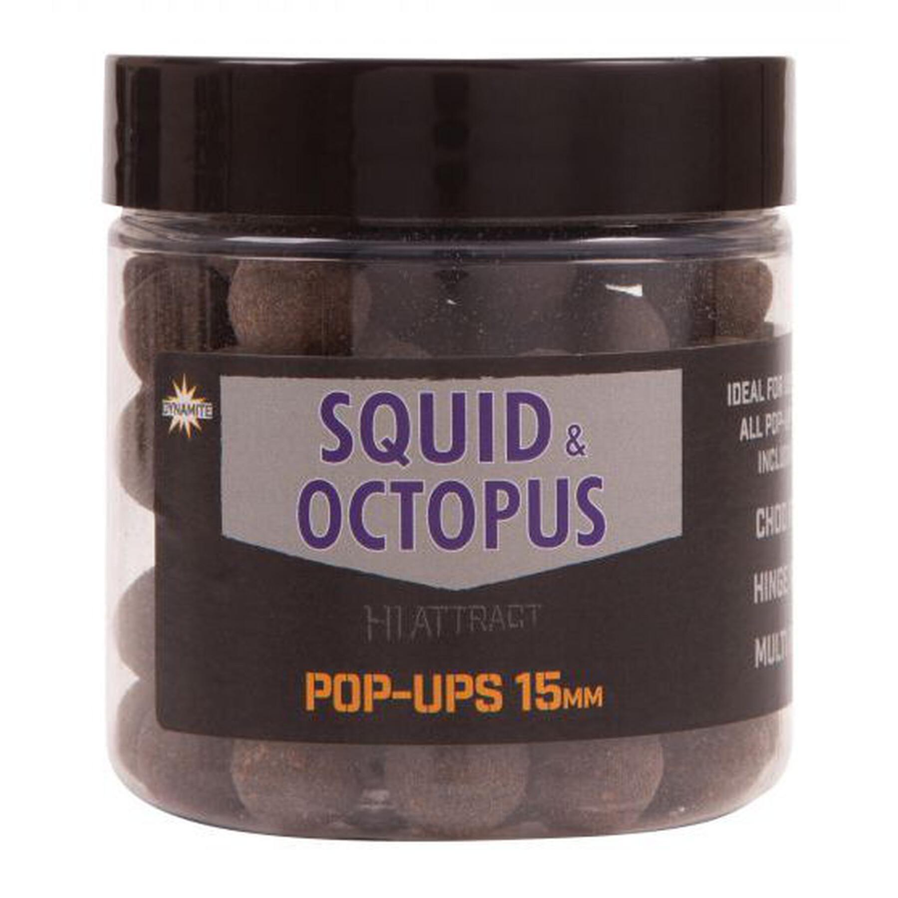 Floating boilies Dynamite Baits pop-ups squid & octopus 15 mm