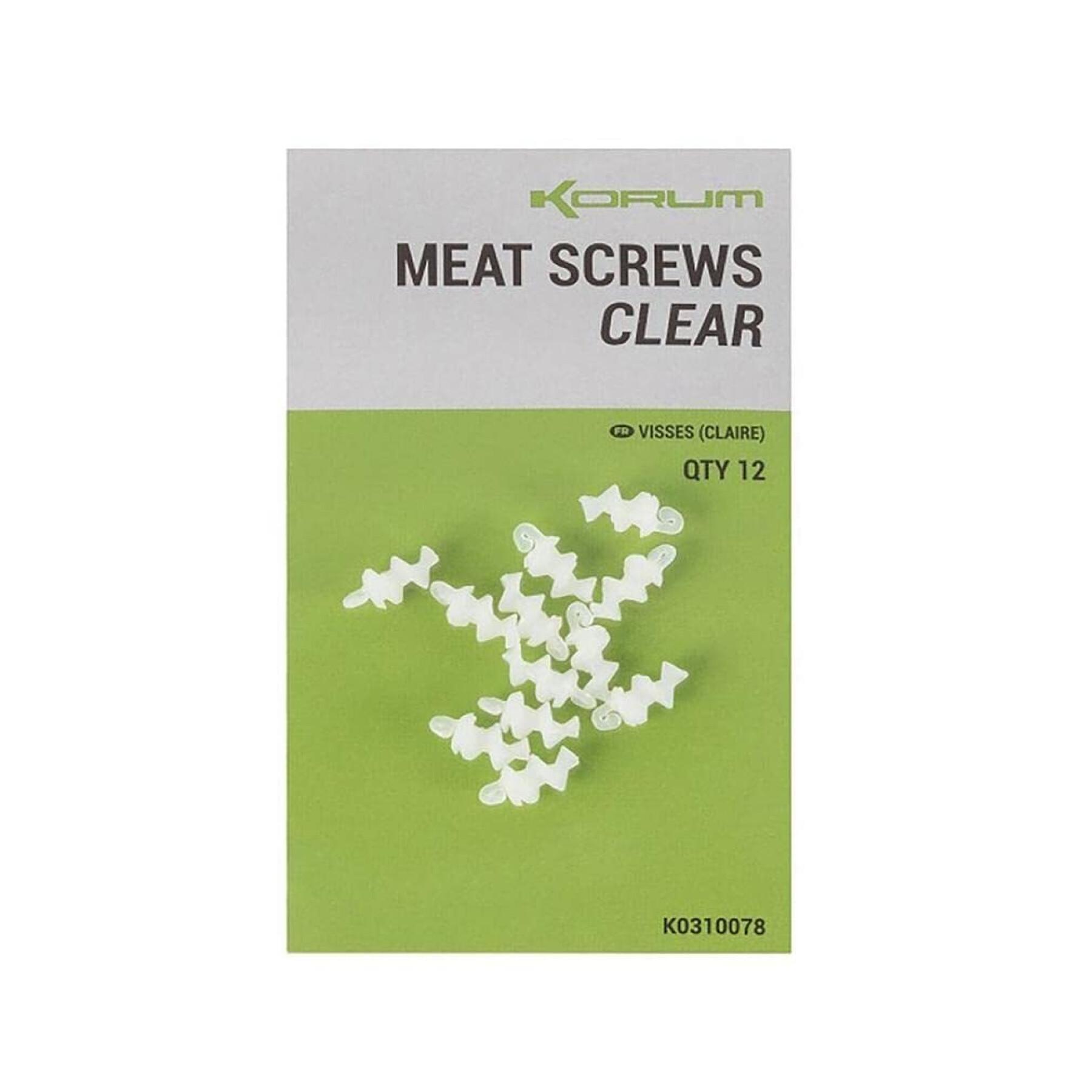Clear meat screws Korum 12x10