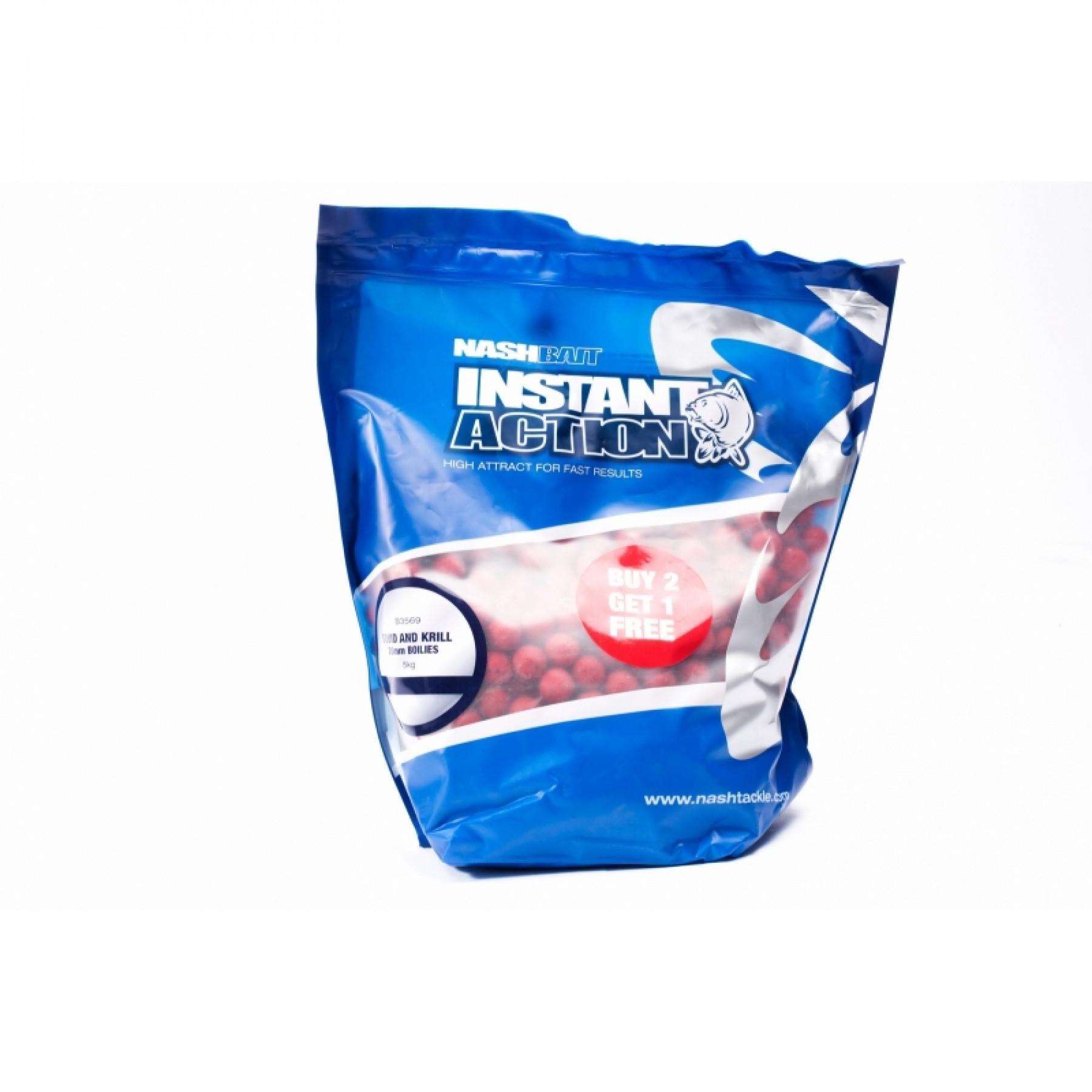 Bouillettess Nash Instant Action Squid and Krill 15 mm (2,5kg)