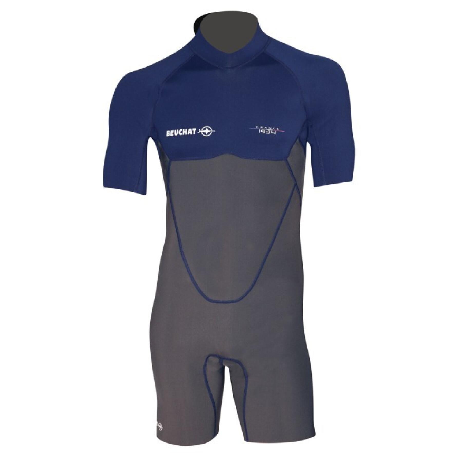 Short wetsuit with back zip Beuchat 2 mm