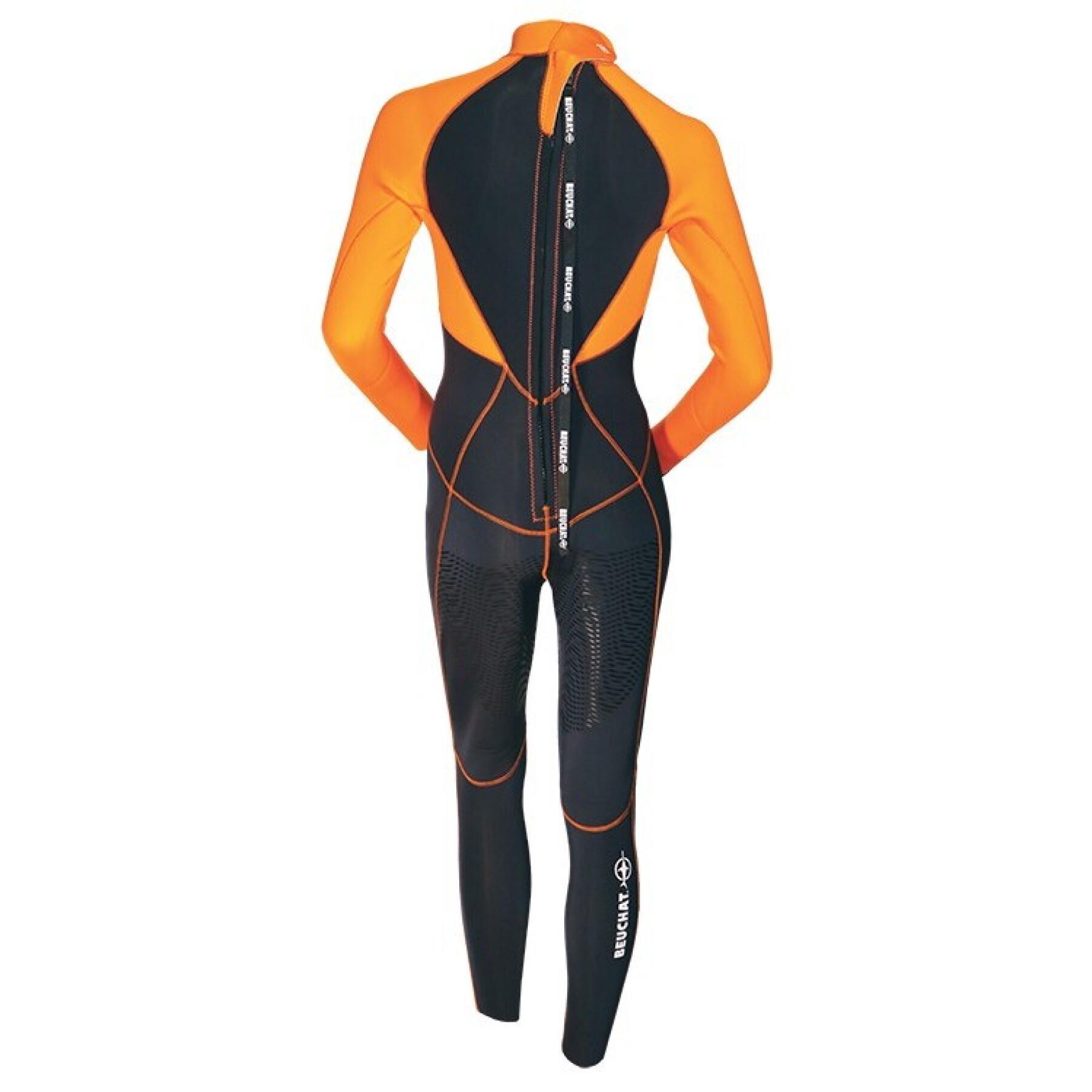 Wetsuit with flat back zipper for women Beuchat 3 mm
