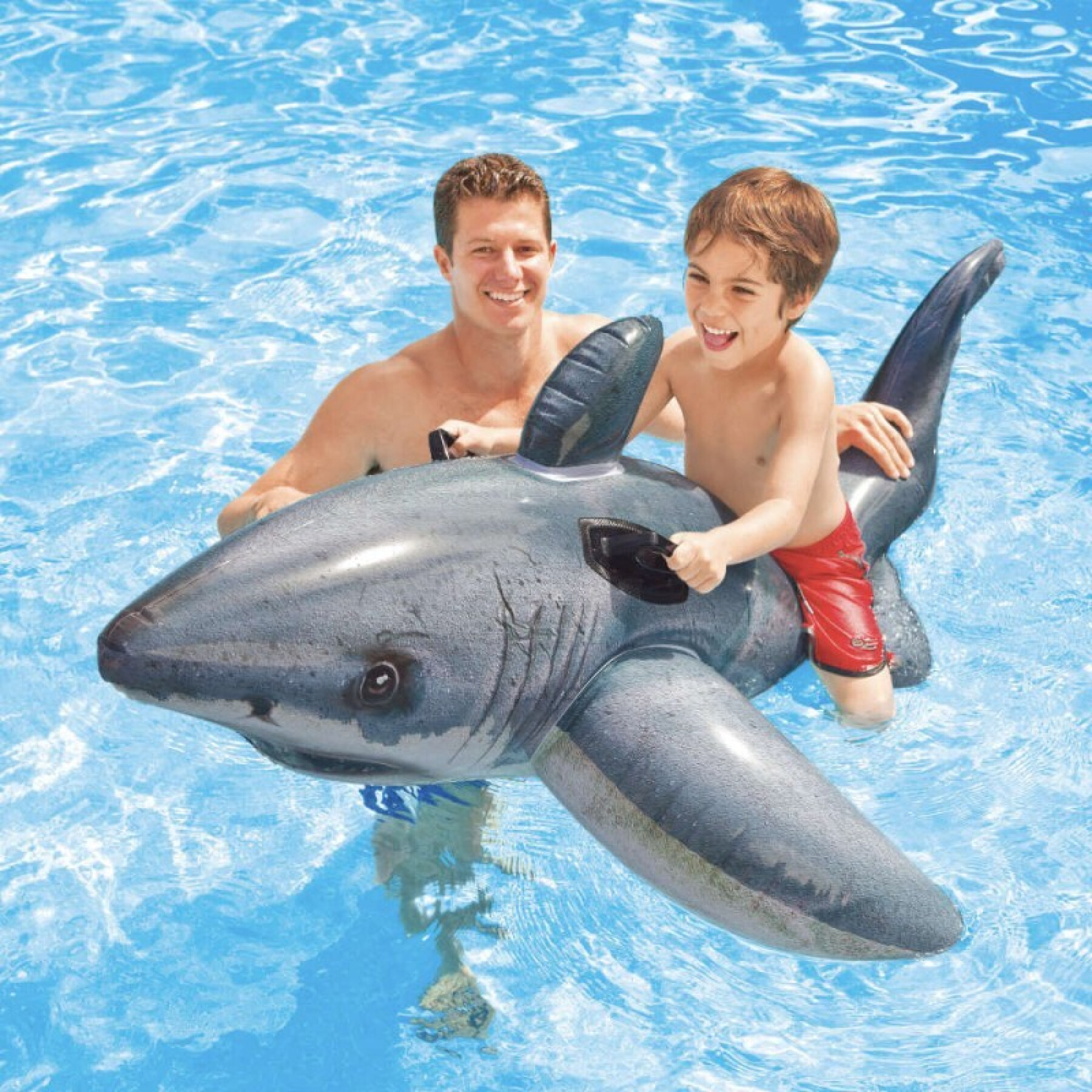 Large shark buoy for children to ride on Intex