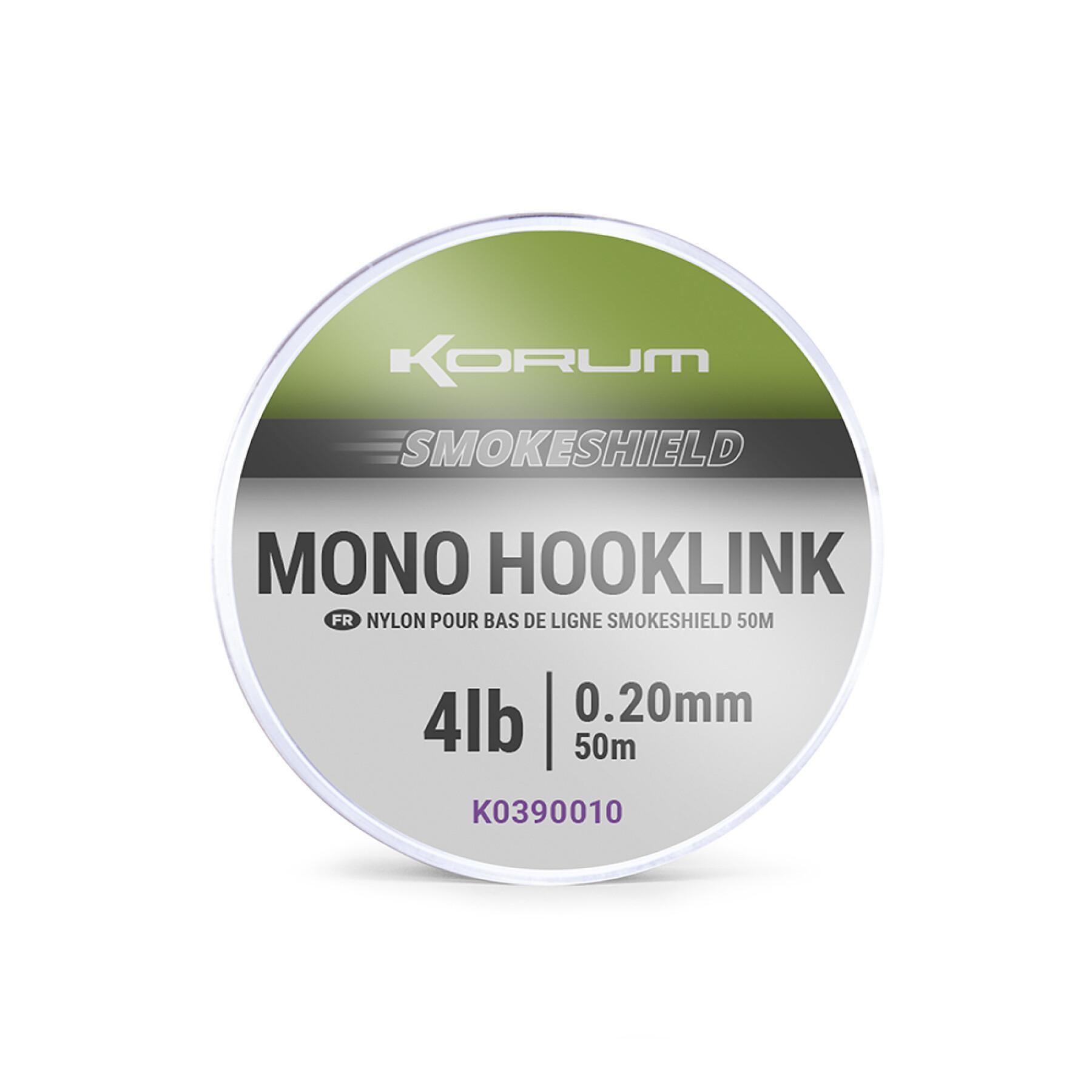 Link Korum smokeshield mono hooklink 0,23mm 1x5