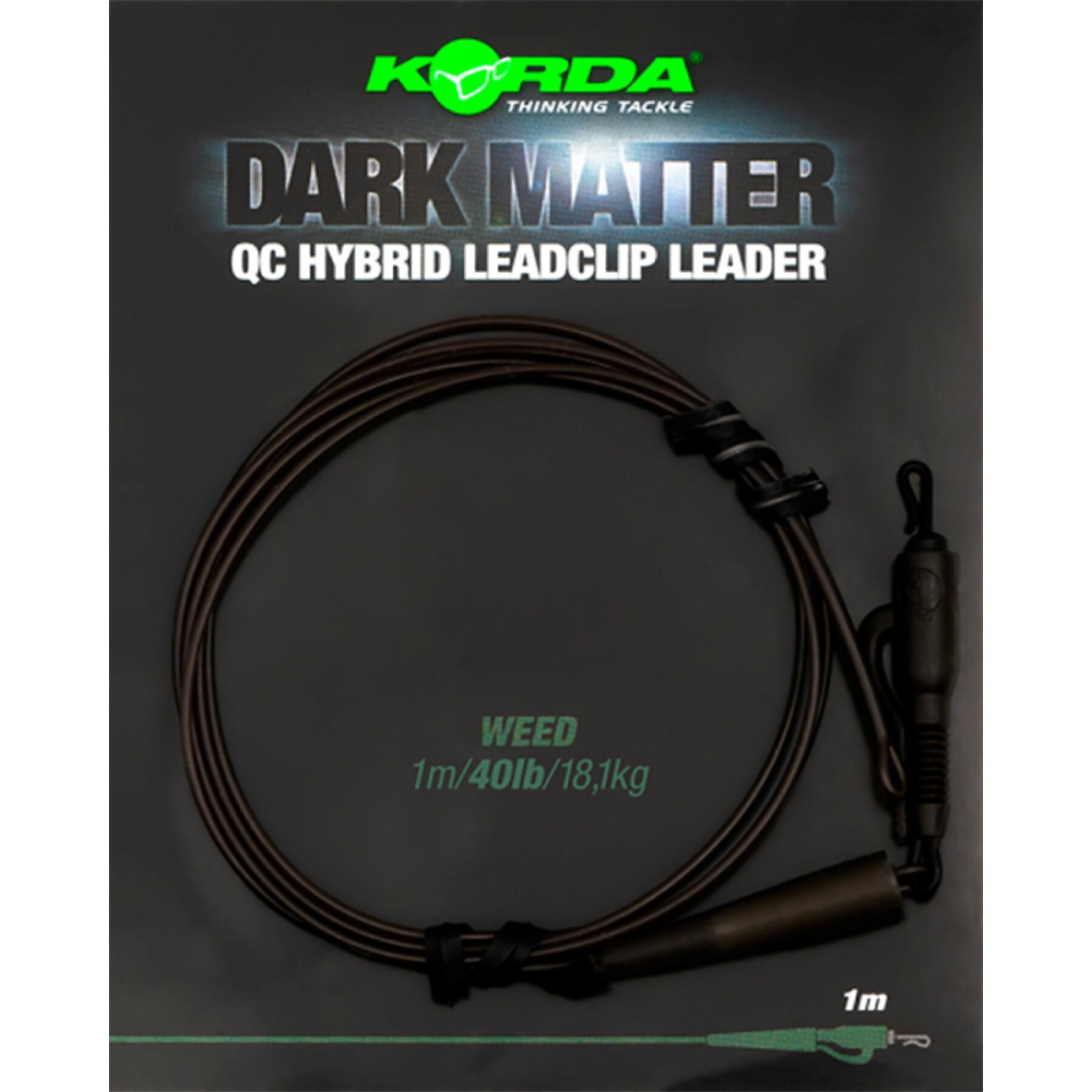Hybrid clip Korda Dark Matter Leader 100 cm QC Weed