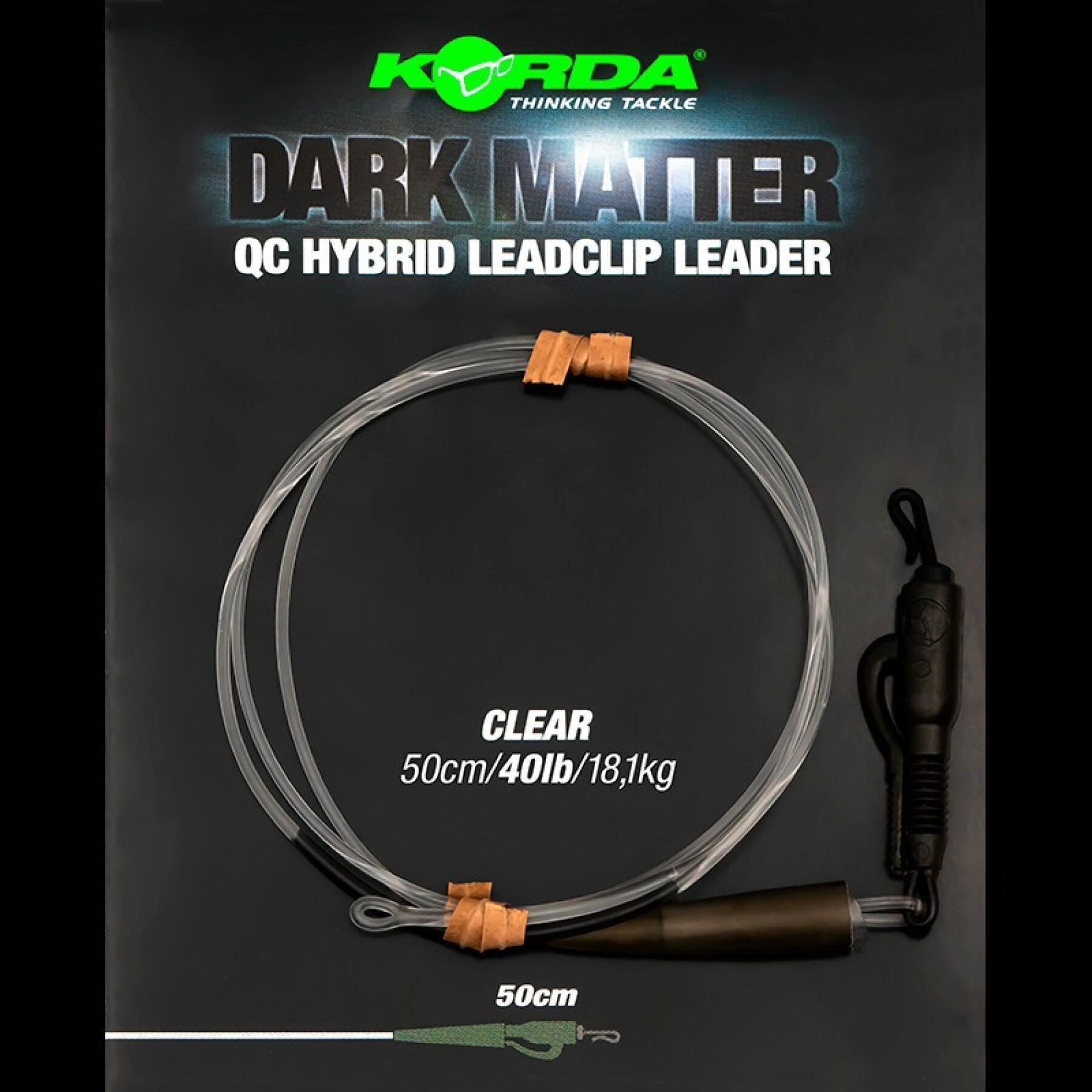 Hybrid clip Korda Dark Matter Leader 50 cm QC Clear