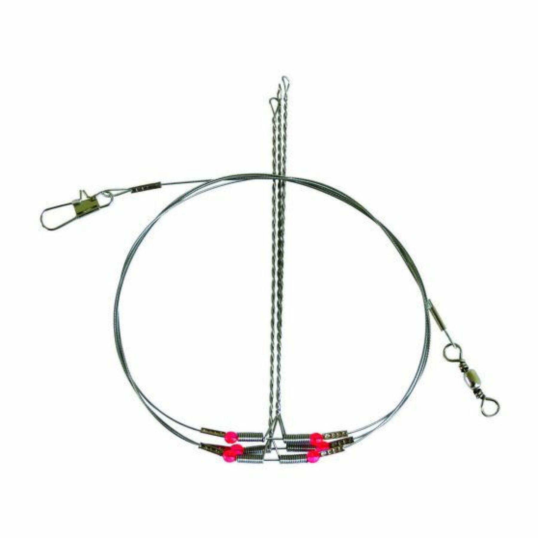 Line leader 3 steel clips Ragot 1,5 m 60lbs