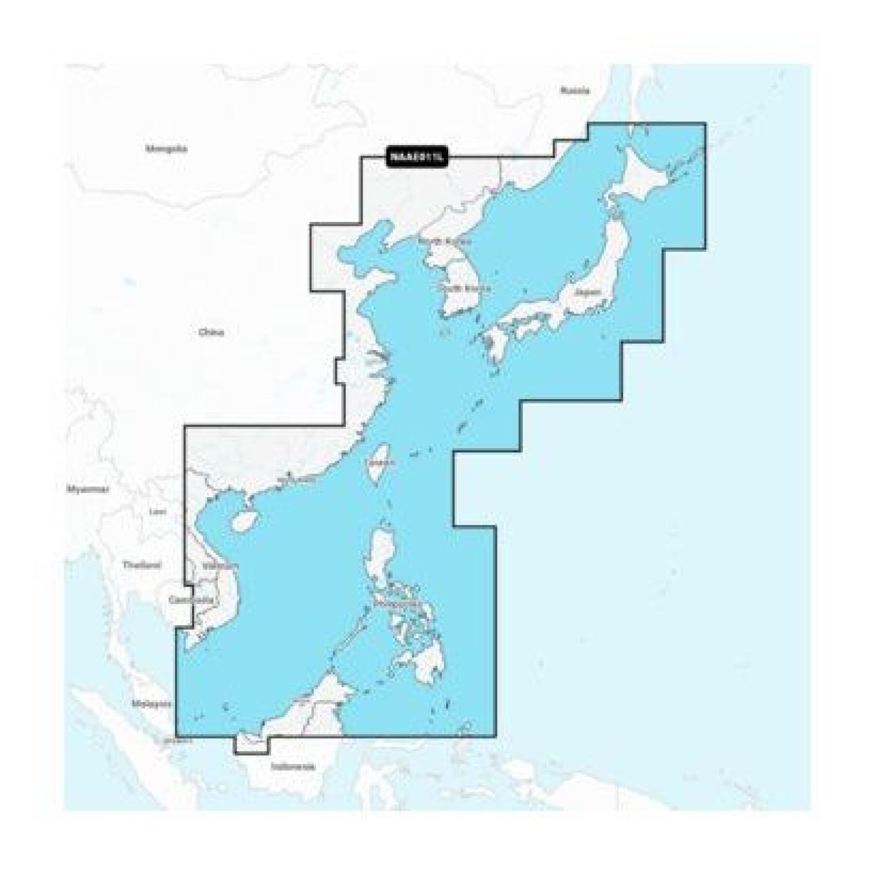 Navigation map of chine and japon Navionics SD