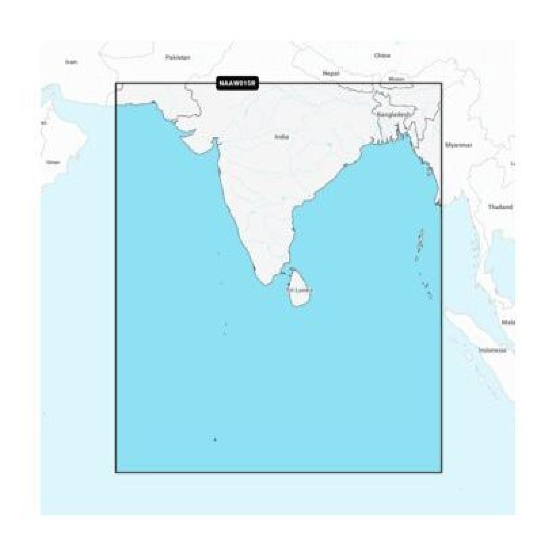 Map of the Indian subcontinent Navionics SD