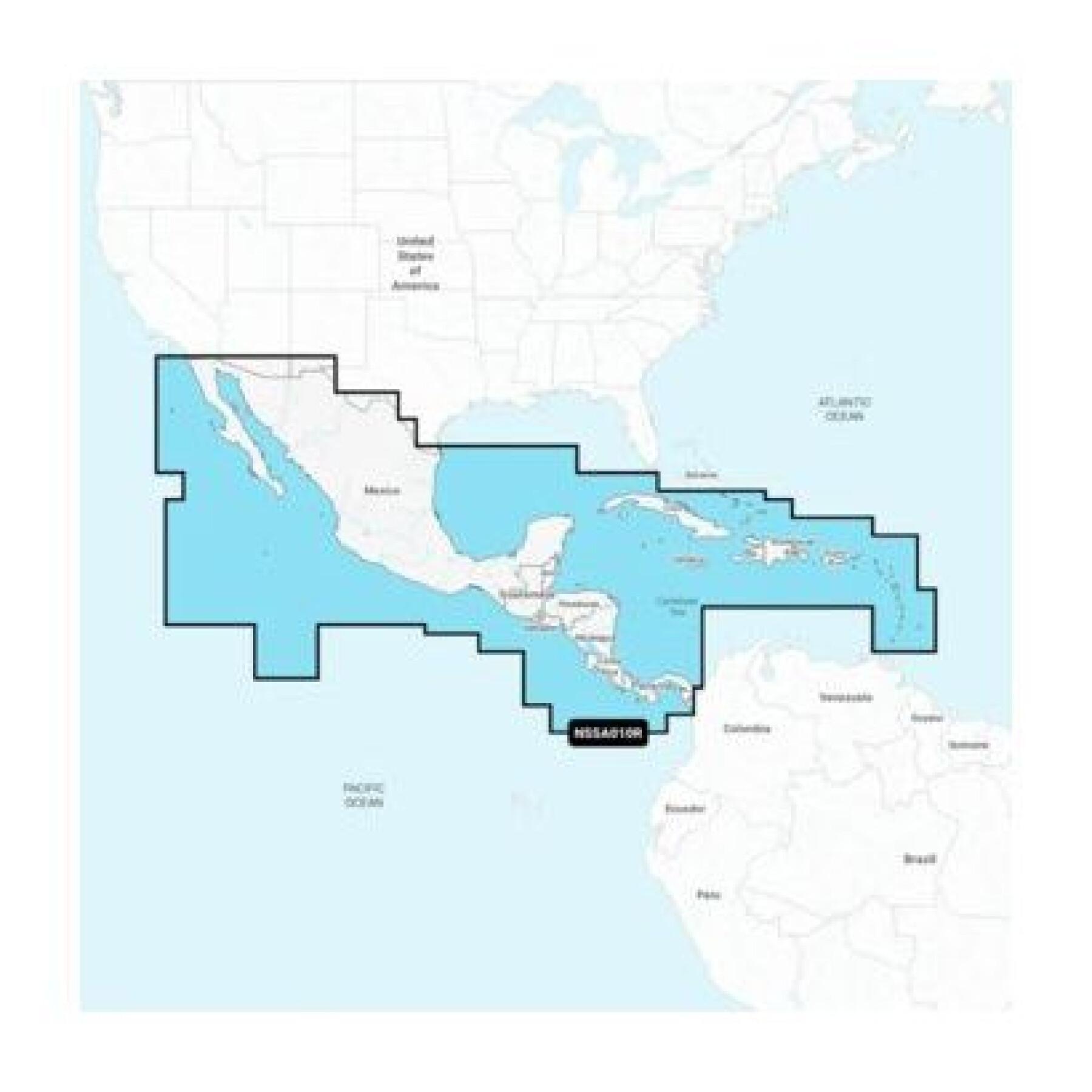 Central America and Caribbean Navigation Map Navionics SD