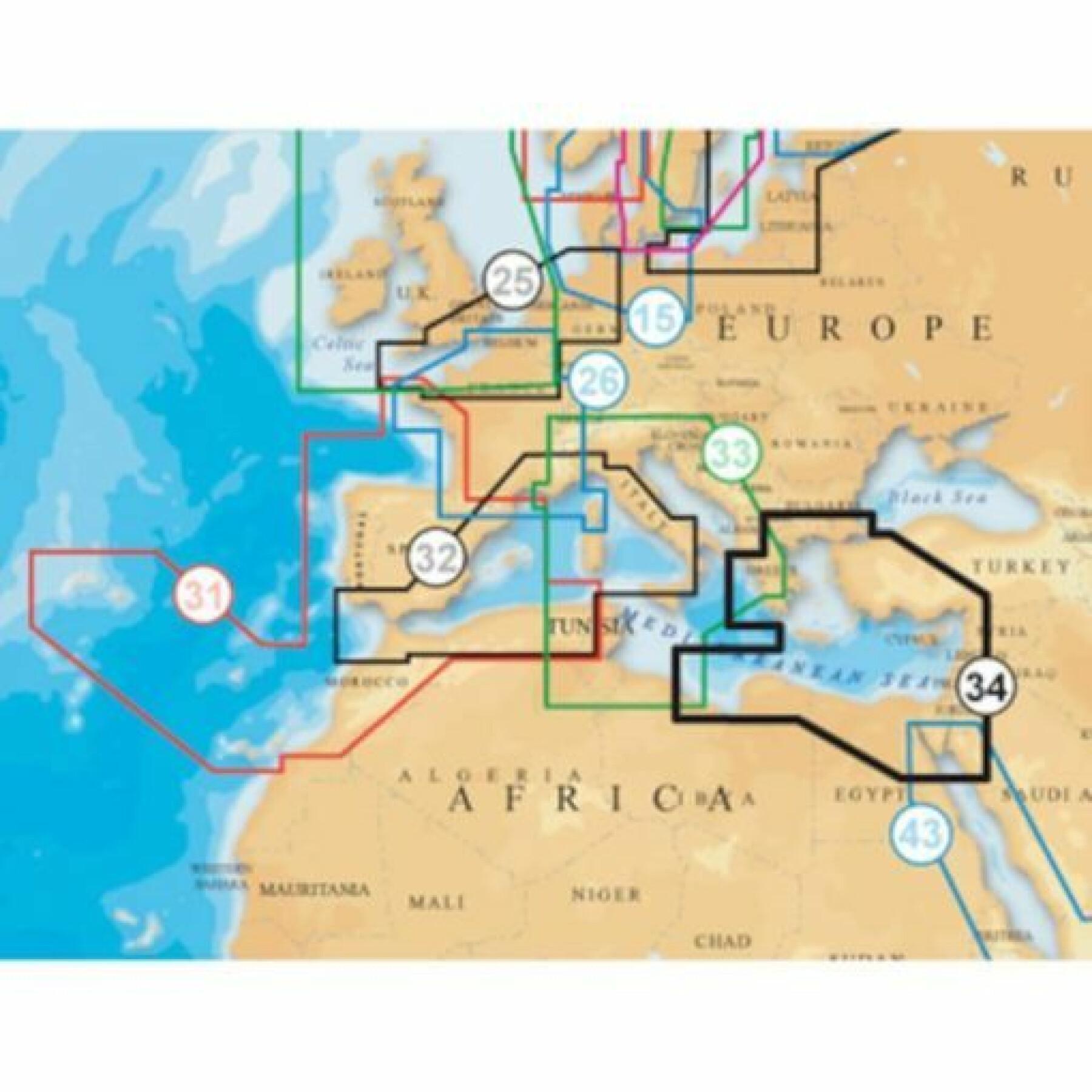 Navigation card sd + sd - eastern mediterranean platinum Navionics