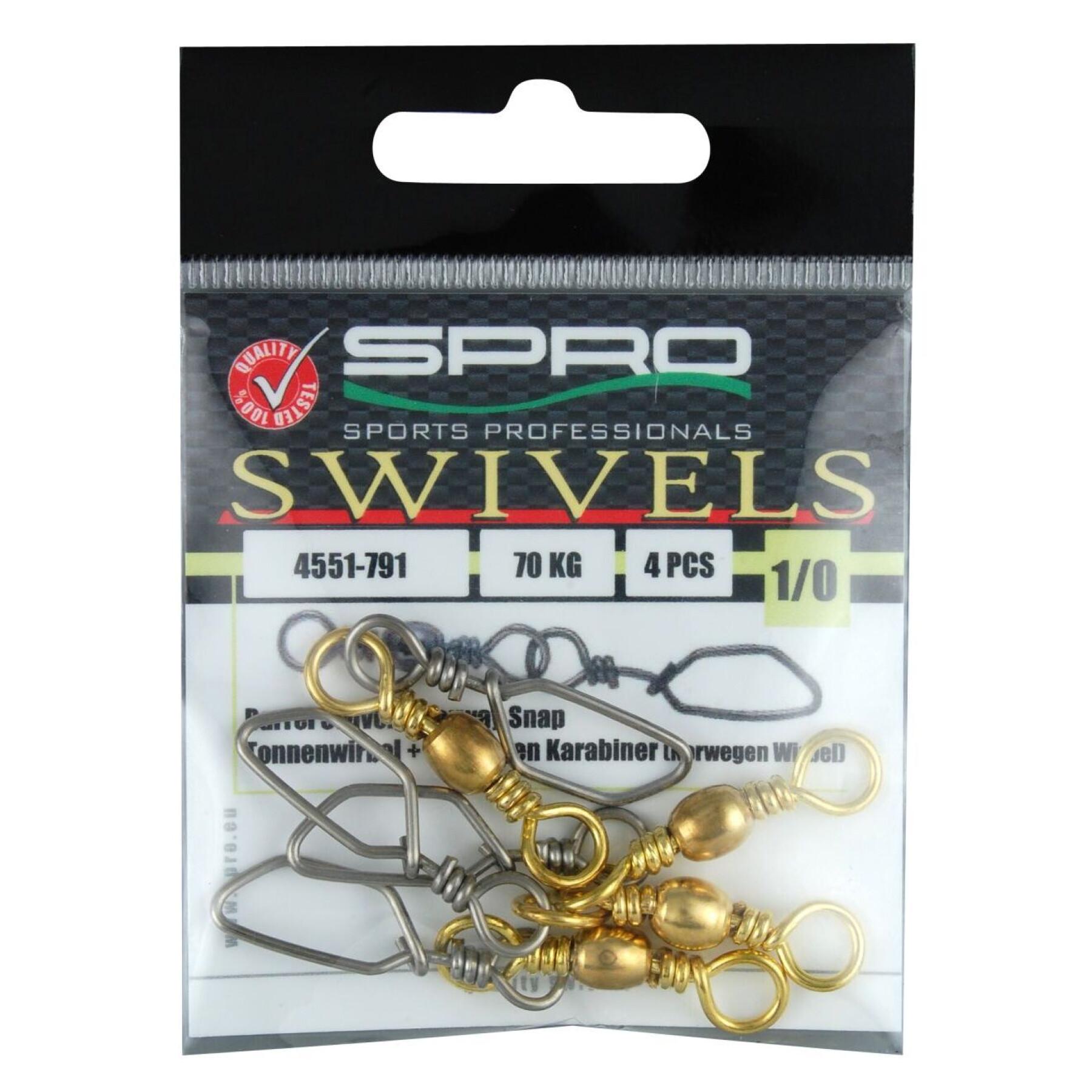 Set of 4 swivels Spro Norway Snap