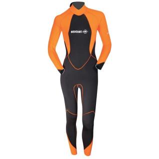 Wetsuit with flat back zipper for women Beuchat 3 mm