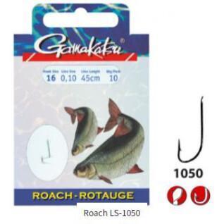 Pack of 10 hooks Gamakatsu Roach LS-1050