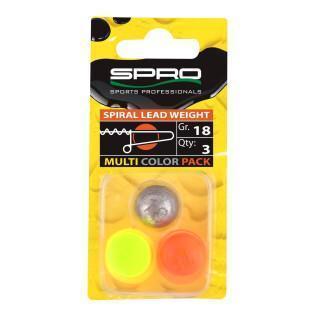 Set of 3 assorted sinkers Spro Spiral Weights - 18 g
