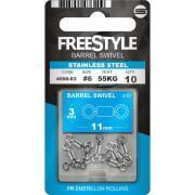 Pack of 10 stainless steel carnivore swivels Freestyle Reload 11 mm