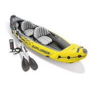Inflatable boat + oar + inflator set Intex Explorer K2