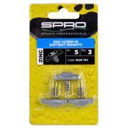 Set of 3 lead heads Spro Zinc Screw-in Softbait Weights - 5 g
