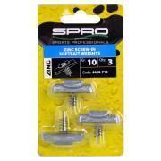 Set of 3 lead heads Spro Zinc Screw-in Softbait Weights - 10 g